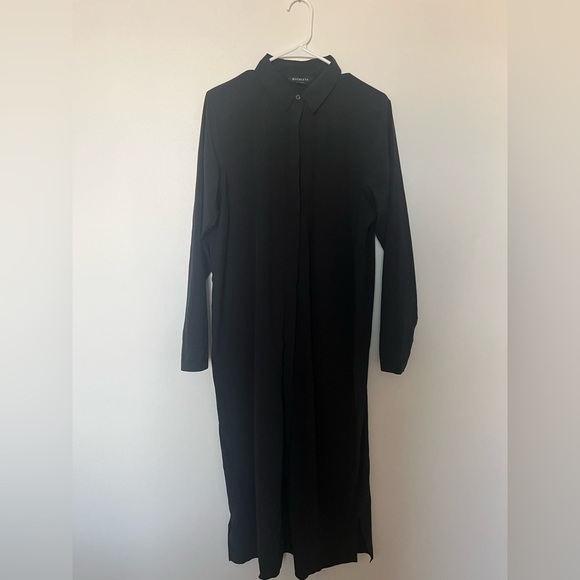 Athleta Urbanite black dress midi button down - Picture 3 of 11